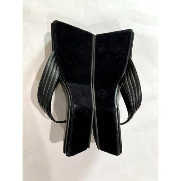 Frankie's Bikinis LA Girl Platform Wedge Sandals in Black - Picture 7 of 9